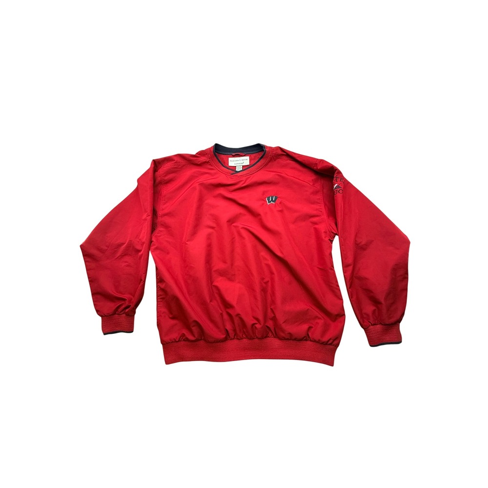 Wisconsin Badgers Cutter Buck Windbreaker XL Red Climaguard Pullover